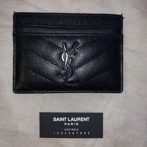 YSL Monogram Leather Card Case